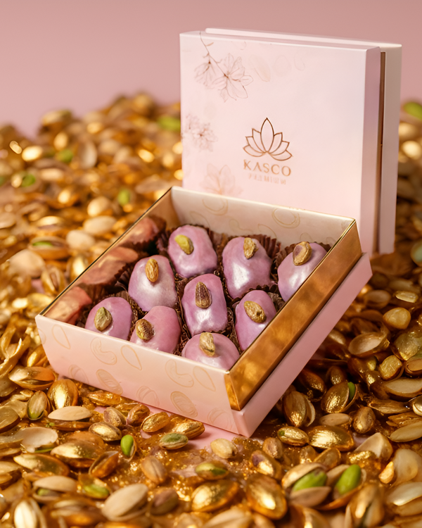 -OUR SIGNATURE- Pink Pistachio Kunafa Chocolate Date