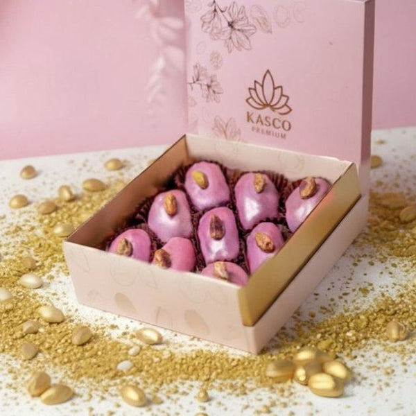 Pink Pistachio Kunafa Chocolate Date (Small Box)